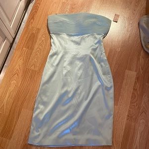 NWT Richard Tyler blue silk dress